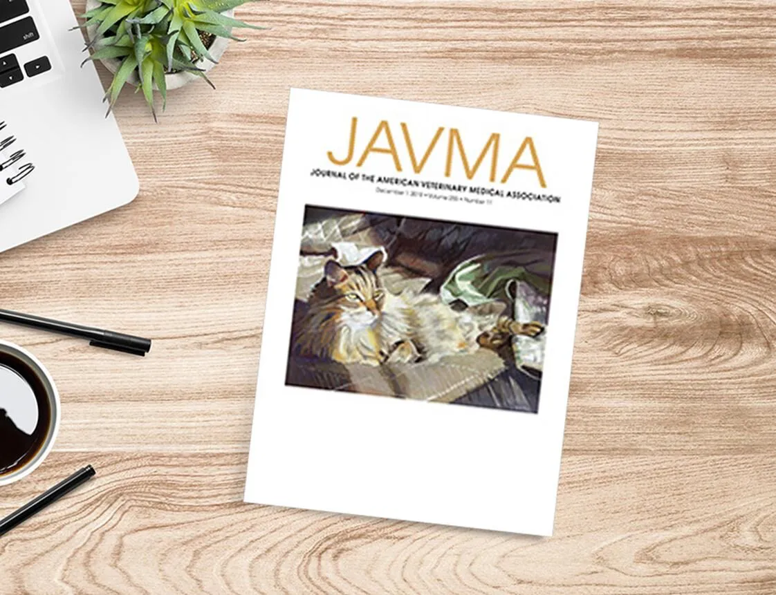 JAVA veterinary journal sitting on a desk