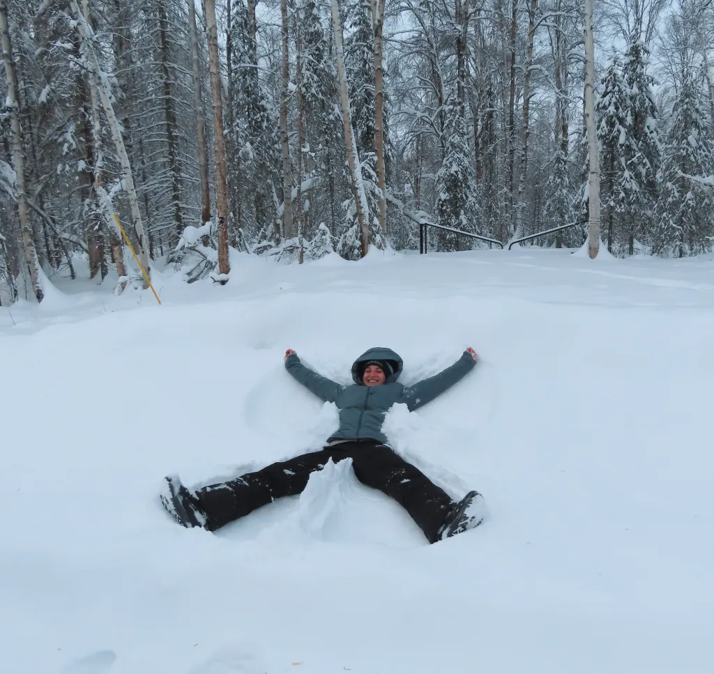 Snow angels in Alaska