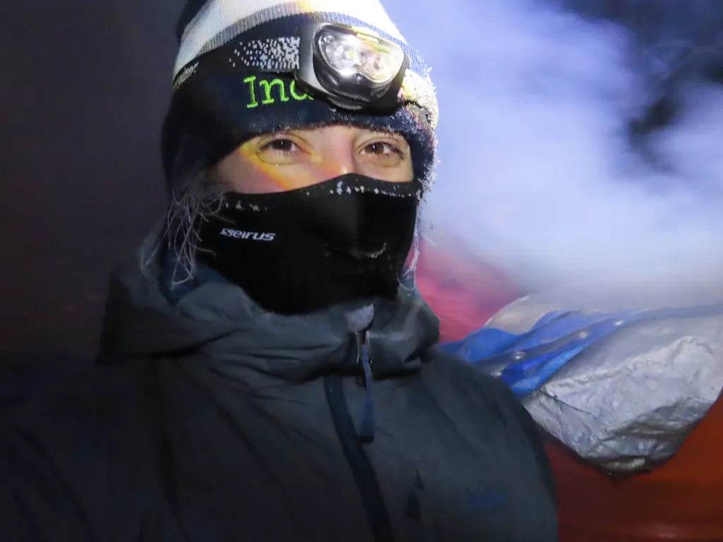 Veterinarian at Willow 300 sled race in Alaska