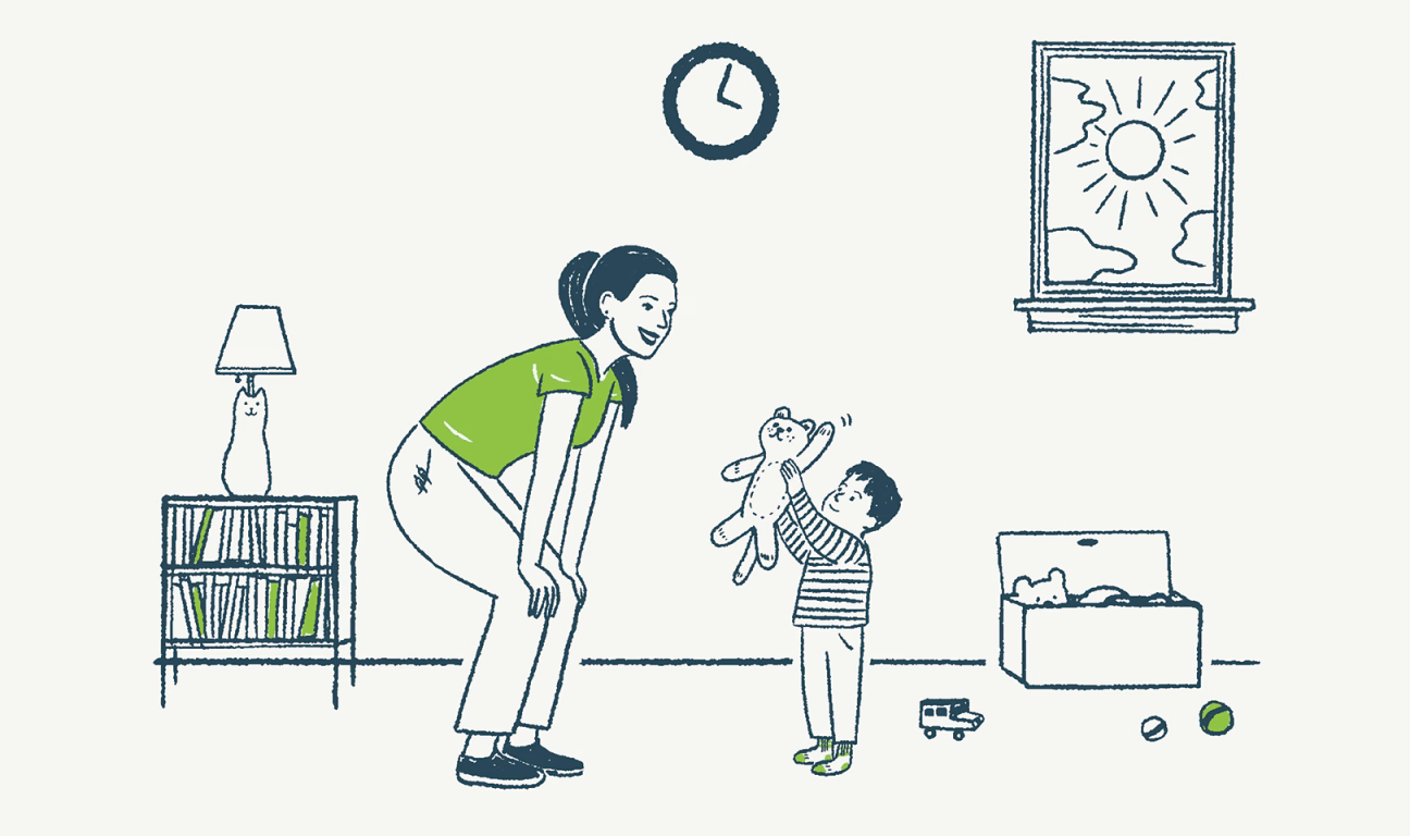 Illustration of mom and kid