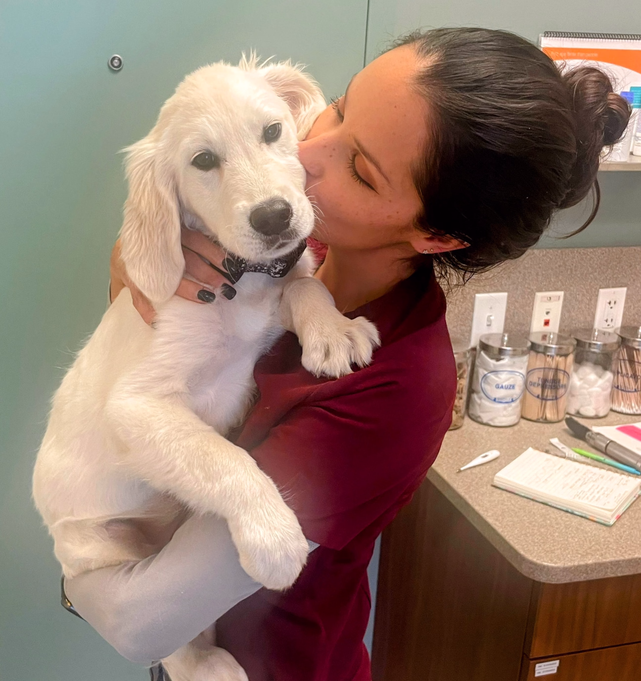 Dr. Maritza Goller with puppy