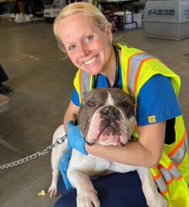 Dr. Dana Koch with dog