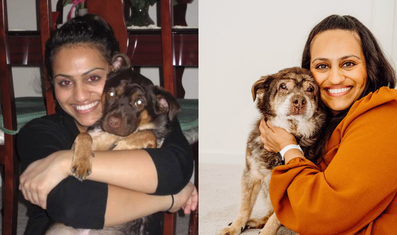 Dr. Anita Patel and her dog, Max
