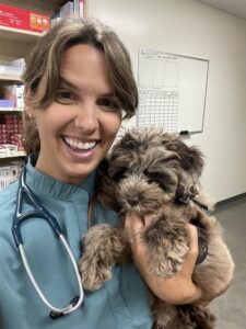 Dr. Carlye Rosen and puppy