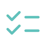 Line art illustration of checks and lines