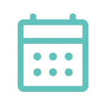 Line art illustration of a calendar
