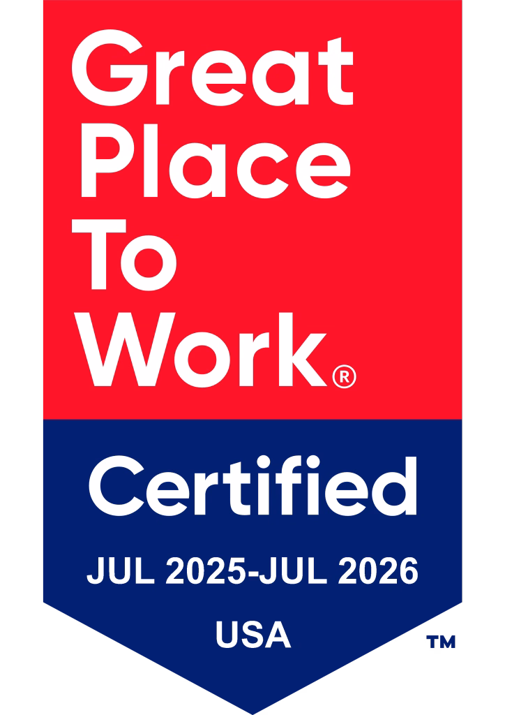 Great Place to Work Certified: Jul 2025-Jul 2026 USA