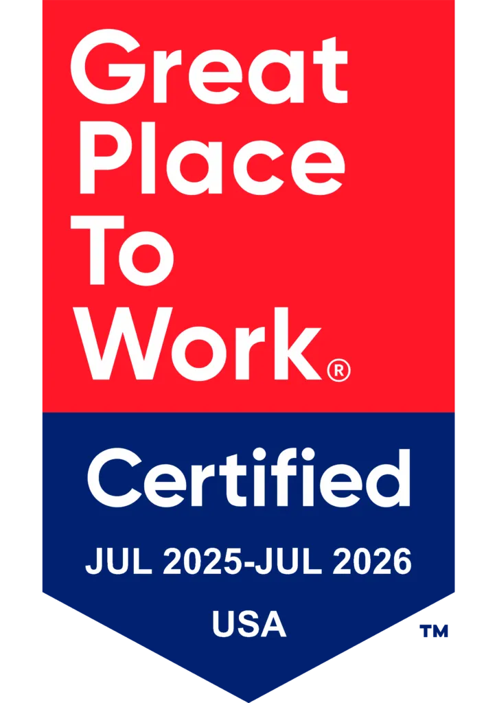 Great Place to Work Certified: Jul 2025-Jul 2026 USA